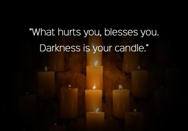 Rumi darkness candle